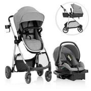 3 in 1 Grey Combi Stroller Travel System Baby Pram Pushchair Cover Aluminium